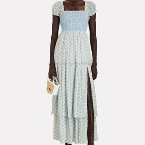 LoveShackFancy Anzie Smocked Floral Maxi Dress
